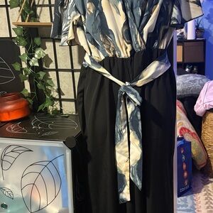 Source Unknown Black and Blue Jumpsuit